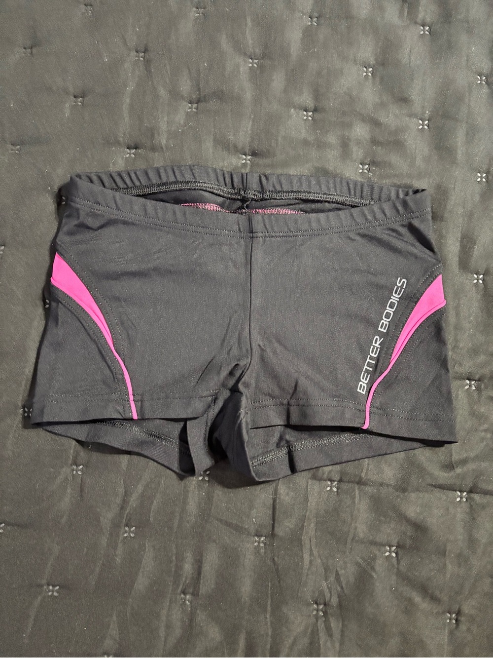 BETTER BODIES Black Shorts with Pink Trim — Women's Bike/Workout Shorts